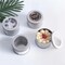 Metal Tin Cans - 2 Ounce Round Empty Containers with Clear Top for Cosmetics Crafts Food Storage Party Favors (30)